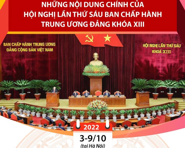 Những nội dung chính của Hội nghị lần thứ sáu Ban Chấp hành Trung ương Đảng khóa XIII